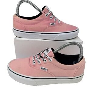 Vans Doheny Shoes Women's Size 6.5 Pink Checker Laces Off The Wall Low Top